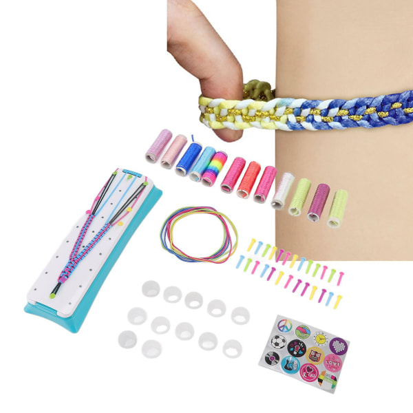 Gör-det-själv-armband stickning kit 12 färger plast förbättra hands on skicklighet Vänskap armband hantverk kit för hem