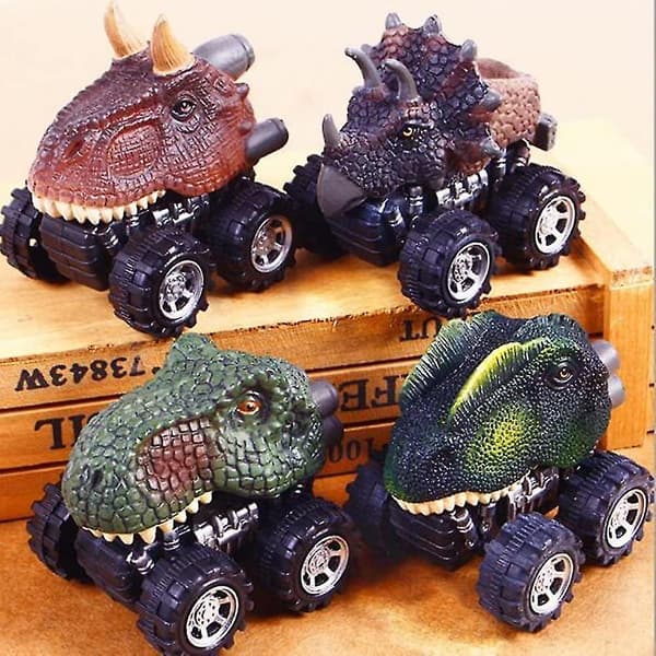 4 Pakkaus Vetoautoja Dinosaurus-Teemalla