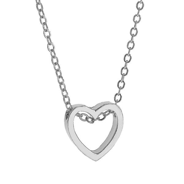 Hjerte halskæde til kvinder guld/sølv/sort farve kort kæde kærlighed vedhæng krave