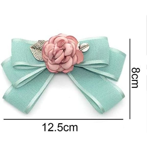 1 stk Rose Bow Brosje Forhåndsknyttet Slips Brosje Pin Bryllupsfest Bånd Brosjer Kvinner Jenter Kostyme Tilbehør for Bankett Business Campus Feiringer