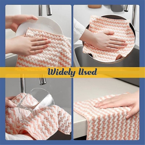 Mikrofiberrengøringsklud Multipurpose Tykke Absorberende karklud rengøringshåndklæde