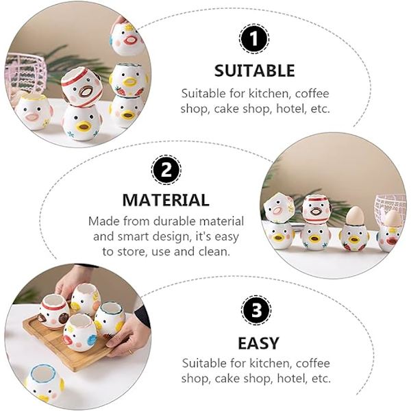Keramisk Ægseparator Tegneserie Ægseparator Mini Æggehvide Blomme Separator Keramisk Ægseparator Køkken Bageværktøjer (Stil 5)