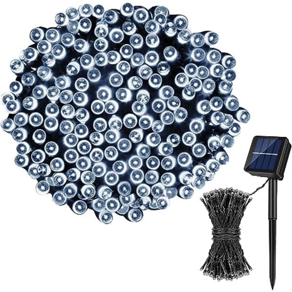 Solcelledrevne lyskæder, 72FT 200 LED 8 tilstande solcelledrevne julelys udendørs lyskæder vandtætte fe-lys til havefest bryllup Xmas Tr