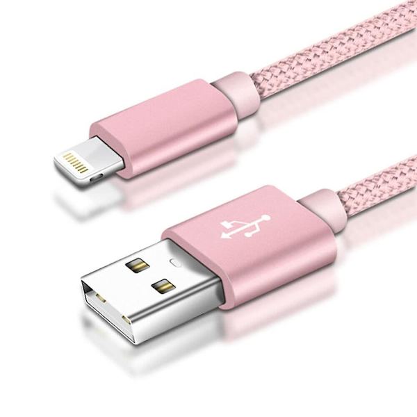 Opbevar Iphone-opladerkabel Lynkabel 3a 3ft/1m [mfi-certificeret] Nylonflettet hurtigopladning og synkronisering Iphone-opladerkabel Kompatibel