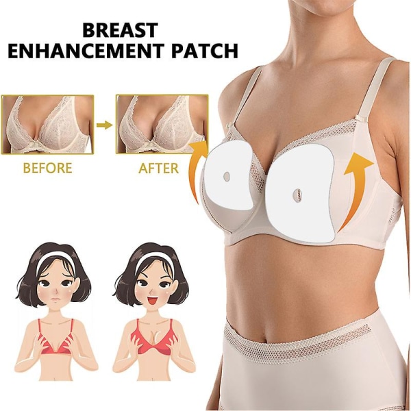 30 stk Brystforstørrelsesplaster Brystforsterker Fremme kvinnelig hormonløft Oppstrammende brystvekst Plumping Massasjelapp Bust Up Care