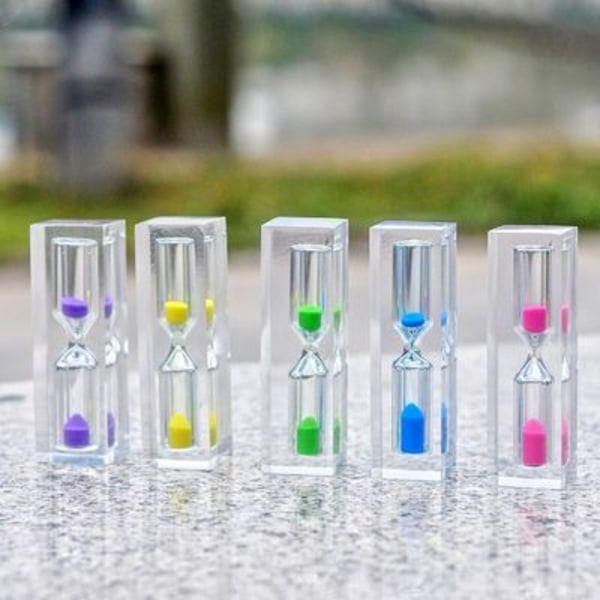 Akryl Klar 3 Minuters Sandtimer Timglas Ägg Sandtimer Klocka Heminredning Present (Färg: Röd)