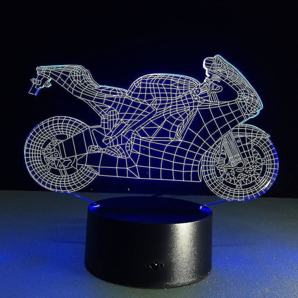 3D Lampe Natlampe Stemningslys Bordlamper Motorcykel [Energiklasse A +] -zmd