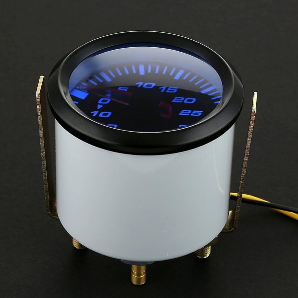 Universal Bil Turbo Boost Tryckmätare 0-35 Psi Mätare Rökfärgade Urtavlor 2\" 52mm Blå LED