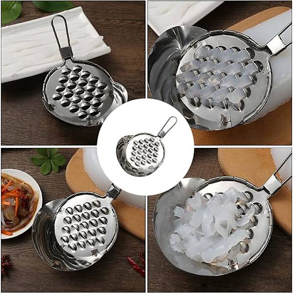 2 stk. Bønnegelé Skraber Rustfrit Stål Spaetzle Maker Spaetzle Noodle Dumpling Maker Ost Smør Rivjern Køkkenredskaber
