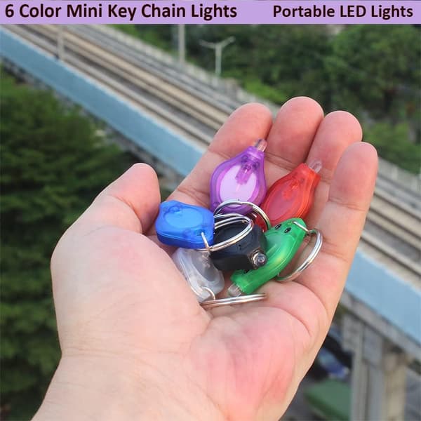 6 kpl Mini LED-avaimenperälamppua