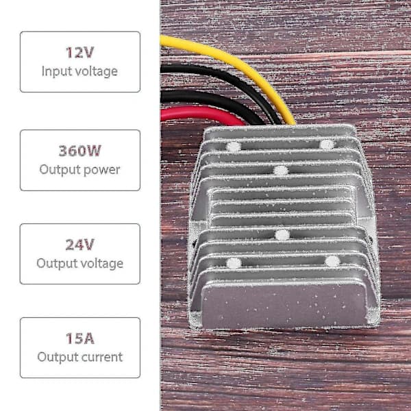 12V til 24V 15A 360W DC-DC konverter