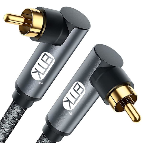 Subwoofer-kaapeli, digitaalinen audio-koaksiaalikaapeli, RCA-liitäntä kultapinnoitettu, kaapeli subwooferille, AV-vastaanottimelle, vahvistimelle, kotiteatterille