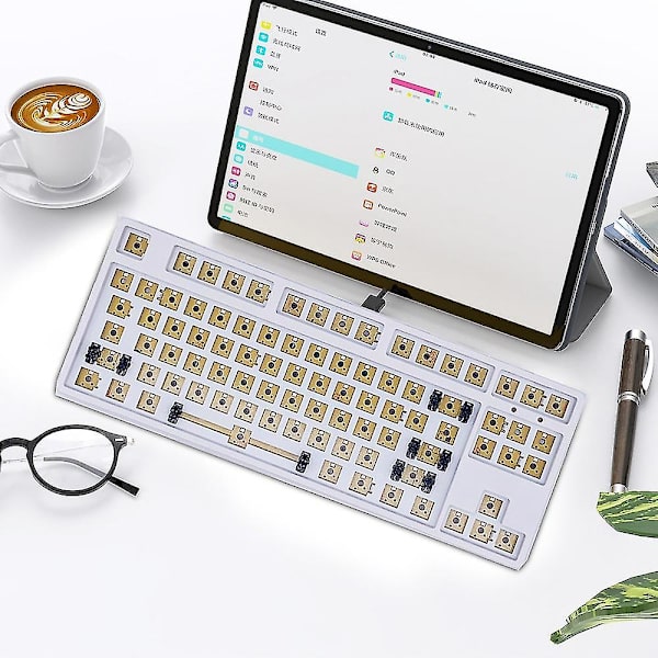 87-tasters mekanisk tastatur svejseplade aksel hot swap diy tilpasset tastatur type-c nøglelinje sep