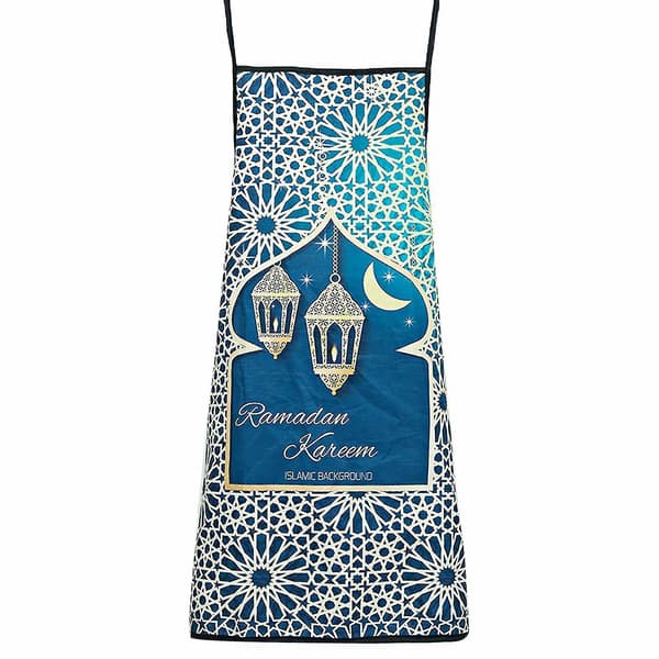 Islamisk Eid Ramadan Polyester Förkläde Digitaltryck Förkläden Ärmlös För Hem Köksrestaurang Bakning Matlagning (Färg: Vit Hi