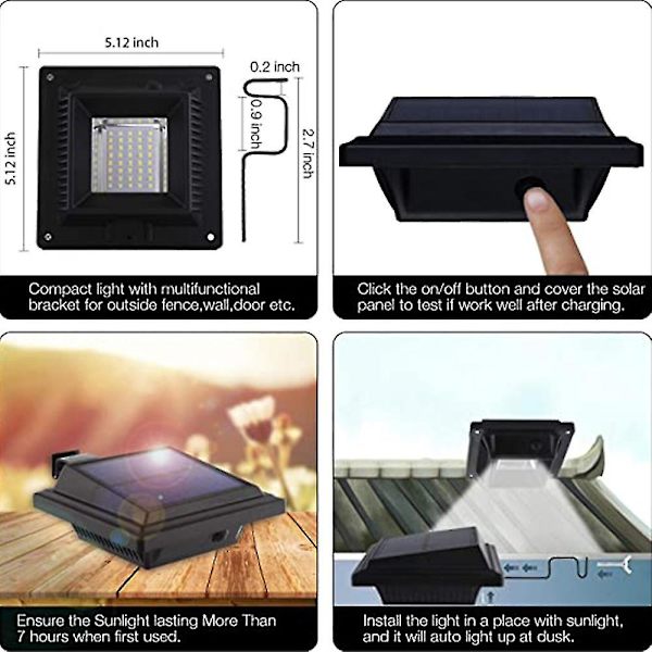 Aurinkokouruvalot, langattomat 40 LED:n aidatut pihatiet, puutarha, patio, polku, koristevalot (1 pakkaus)