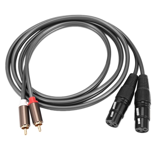 Dobbelt Hun XLR til RCA Kabel, robust 2 XLR Hun til 2 RCA Han Kabel HiFi Stereo Lydforbindelse