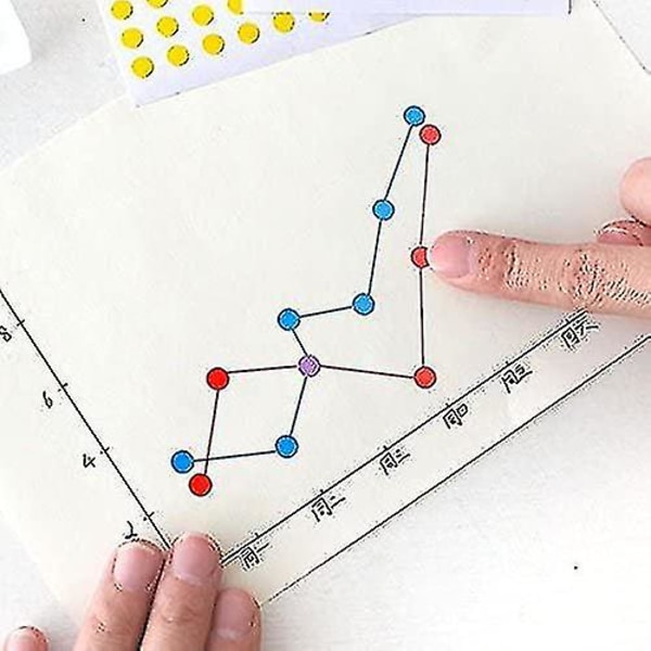 16 arkkia halkaisija 1/4 tuumaa itseliimautuvat pyöreät pistetarrat koodaustarra 6528 pistettä