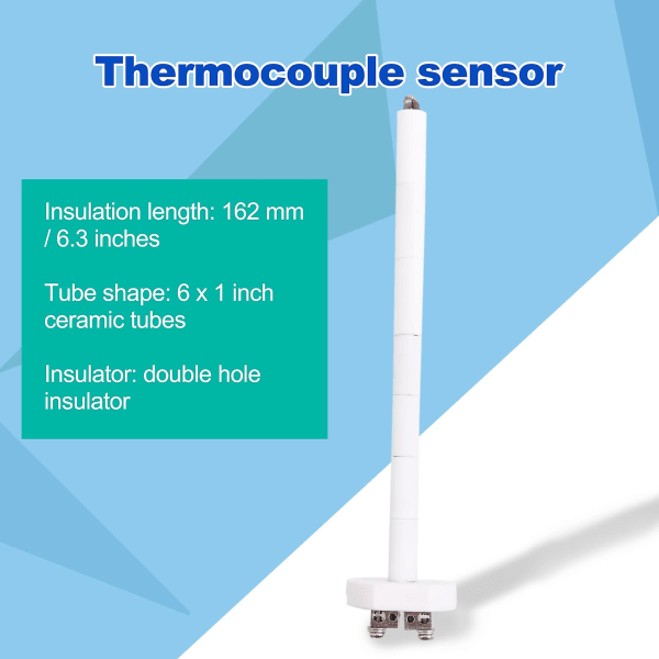Høytemperatur K Type termoelementsensor for keramisk ovn 2372 Fahrenheit 1300 grader -b