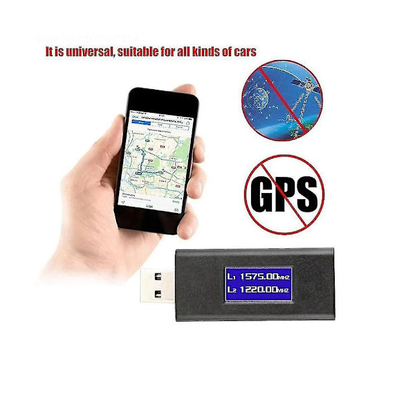 Bil GPS-signal 1555-1580mhz GPS+Beidou Dubbelkanals Signaldetektor Sekretesskydd Anti-interferens
