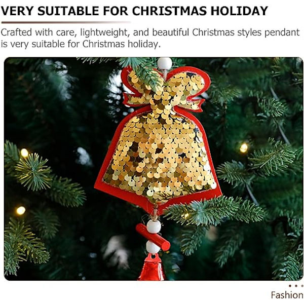 Forside til Ball Car Sequin Golden Garden Bar View Tree Jingle Layout Dekorationer Vindklokker Julehængende Pynt Vedhæng Forbrugsvarer Stjerne Kontor Håndværk