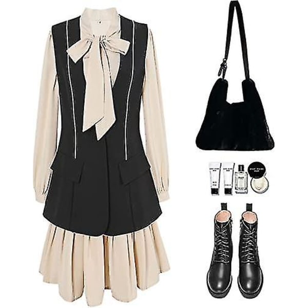 Plys Skuldertaske Blød Fluffy Tote Taske Kunstig Pels Crossbody Taske Justerbar Skulderrem Sort