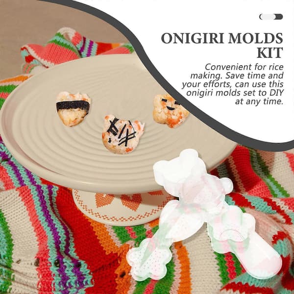 Onigiri formar kit plast risbollstillverkningsformar för DIY 5-delat set