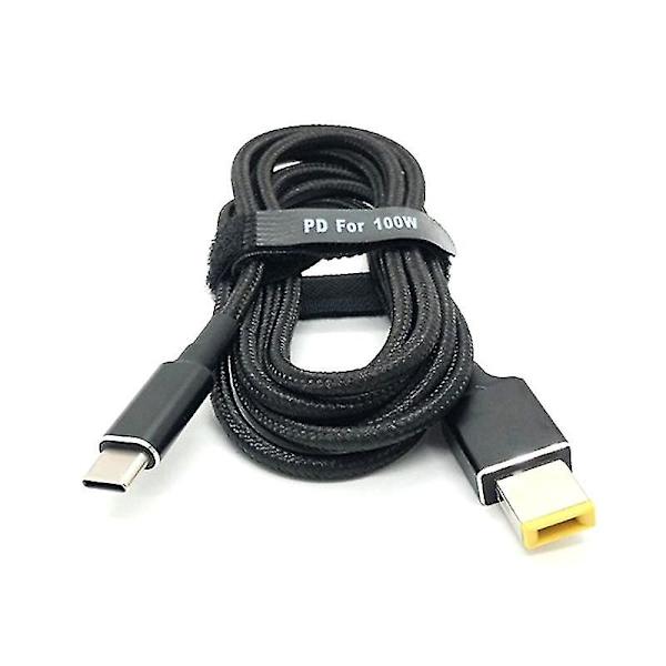 100 W:n USB-C-kannettava tietokoneen sovitin, latauskaapeli, pistoke, kaksois E-P-muunnin