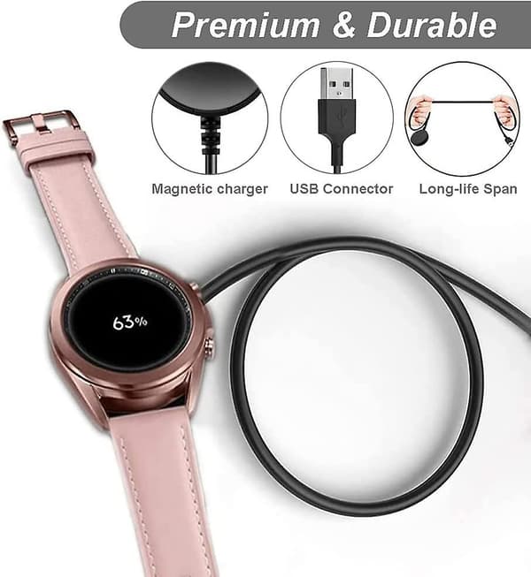 Latausteline Samsung Galaxy Watch 4/3 Active 2 Senioroylle, musta