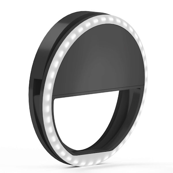 2023 - Selfie Ring Light - Led Videokonferansebelysning Rund Telefonlysring Liten Klips for Iphone, Andr