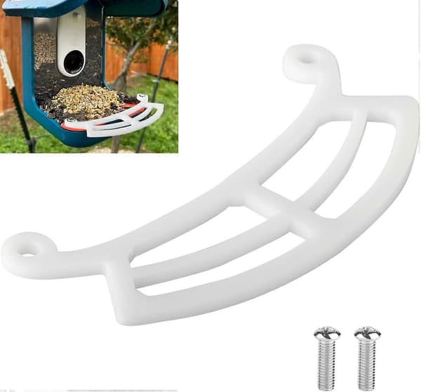Opgraderet siddepind til Bird Buddy Smart Bird Feeder, forlænger siddepind tilbehør kompatibel med Bird Buddy fuglefoderautomat White