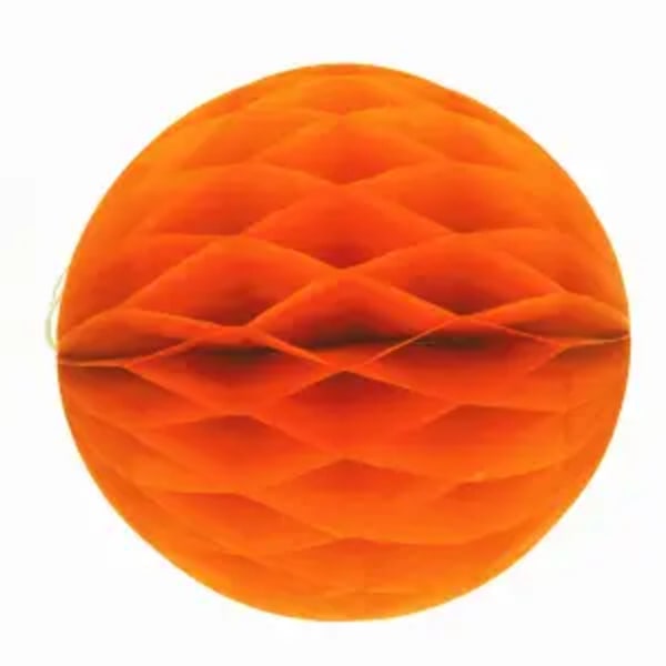 Hengende festdekorasjon, 6 tommers vev honeycomb ball for bryllup, bursdagsfester, babyshower og barnehagedekor (5-pakning), oransje