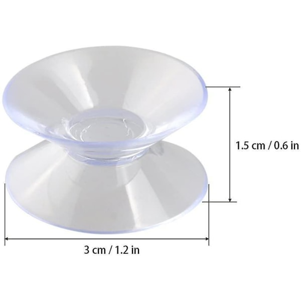 Xqday Dobbeltsidige Sugeskåle Sucker Pads Til Glas Plast 30mm 10stk