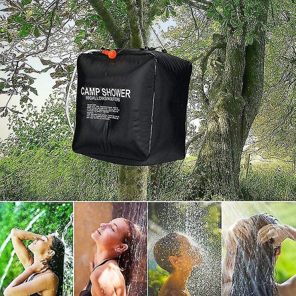 Solarduschväska 40 Liter Camping, Temperatur 45c Vandring, Klättring