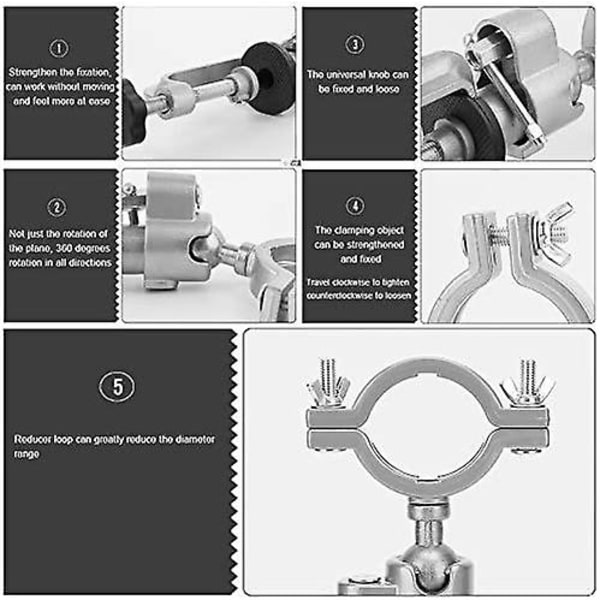 Drillstativ, elektrisk drillstativ, universell aluminiumslegering klemme stativ kraftverktøy tilbehør