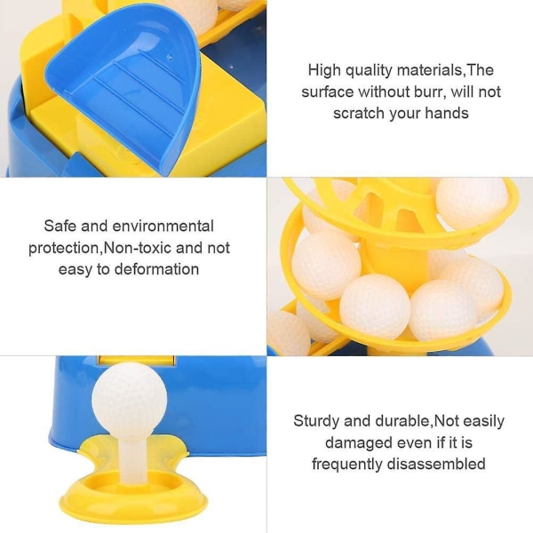 Set Golfövningsutrustning Automatisk bollmaskin Träningsleksak för barn Utomhuslek inomhus