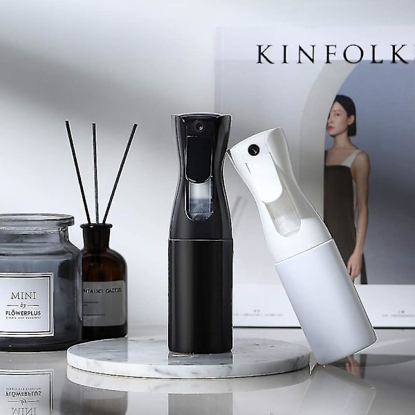 Tom sprayflaske for kontinuerlig fin tåke for å temme hår, frisyrer, planter, kjæledyr, rengjøring 500 ml (svart)