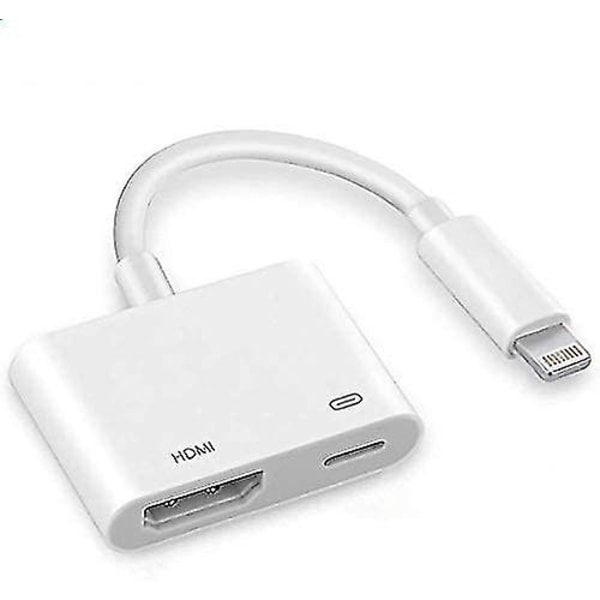 Digital Av Hdmi-adapter, Apple Mfi-certifierad Iphone Lightning till HDMI-kontakt kompatibel