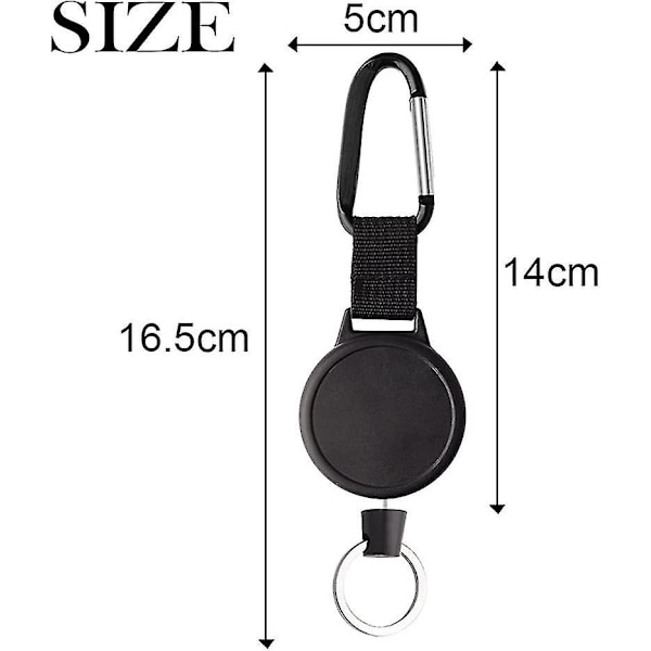3 kpl Id-kortin pidike Jojo Raskas käyttöinen pidennysavaimenperä Retrakoitu avaimenperä Jojo Avaimenperä 65 cm/25 tuuman teräslangalla,