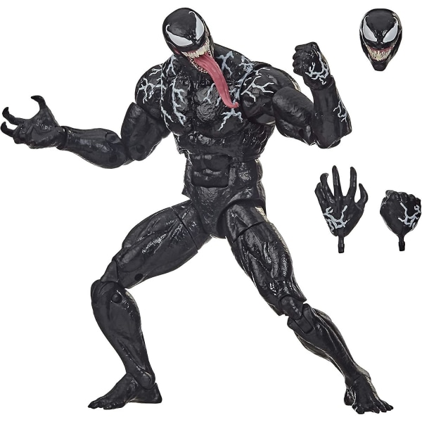 Sunrain Marvel Legends -sarjan Venom 6 tuuman keräilyhahmo Venom-lelu, ensiluokkainen muotoilu ja 3 lisätarviketta - 1588