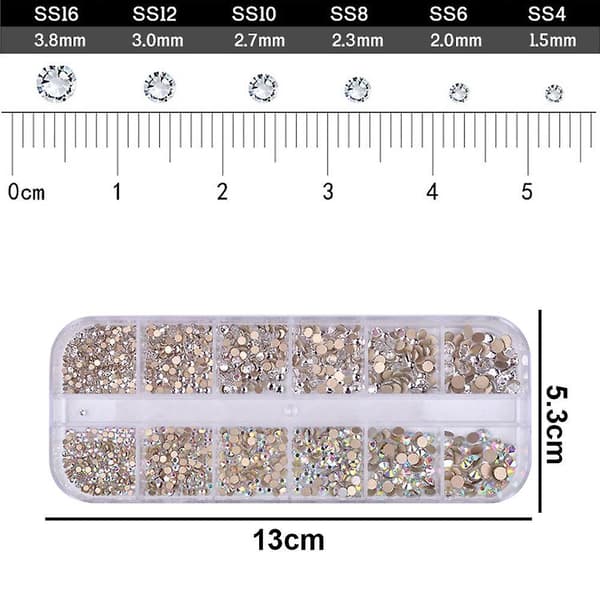 Fladryggede Sten Krystal Rhinestones Til