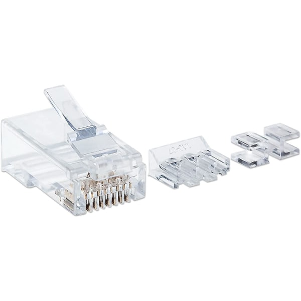 RJ45 Modulære Plugger Pro Line, Cat6a, UTP, 3-polet, For Solid Tråd, 50 Gullbelagte Kontakter, 80 Pakning