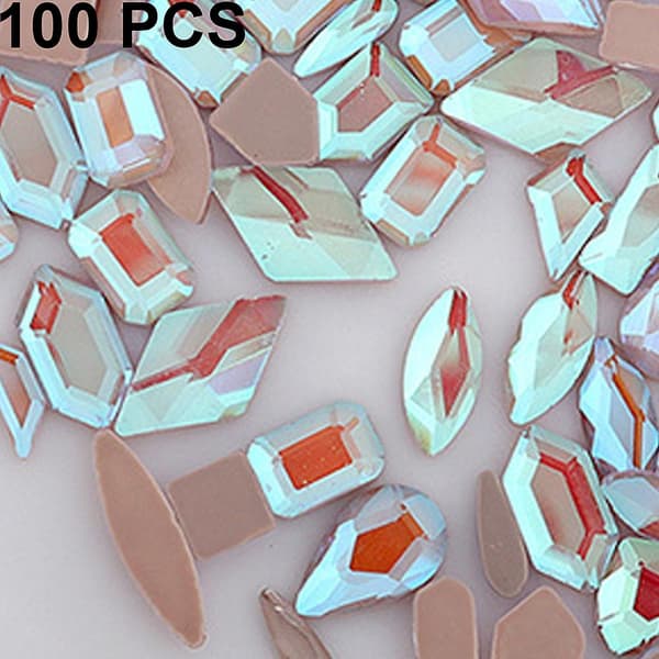 Flad bag neglekrystaller Rhinestones til