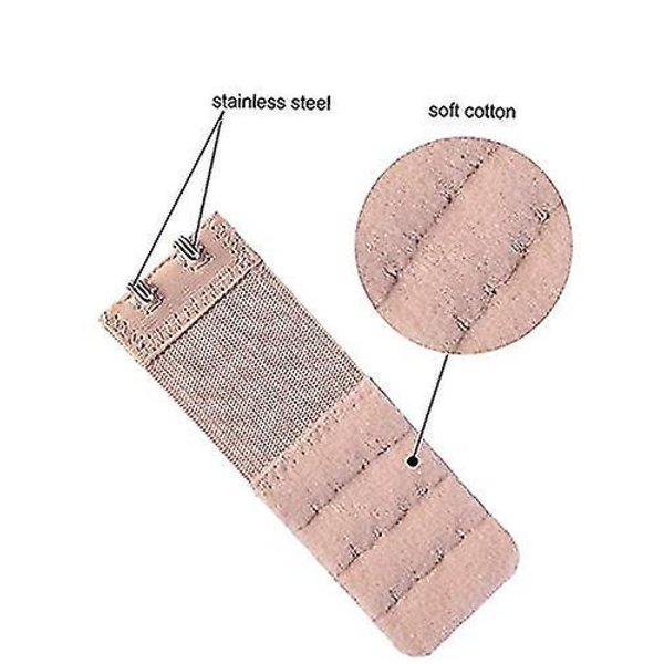 Xelparuc 8-pack Mjuka BH-förlängare för kvinnor, 2-krok BH-elastisk förlängare, 3.9\"x1.3\" (svart, vit, beige, ljusbeige)