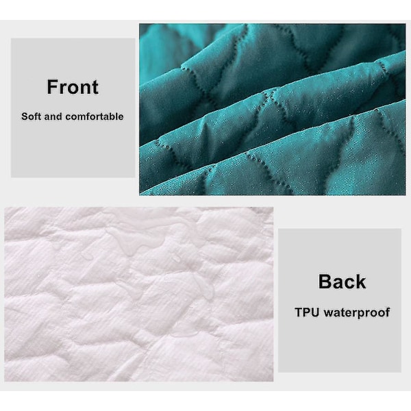 Varmt sengetøystrekk i bomull Vanntett madrassbeskytter Pustende madrasstrekk (størrelse, farge: 150x200x30 cm-hvit Squa