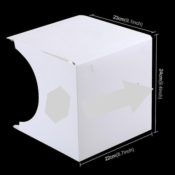 Mini Vikbar Ljuslåda Fotostudio Softbox Med 2 Paneler