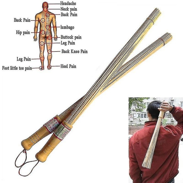 Bamboo Wood Massager Relax Hammer Stick Leverans inom 24 timmar