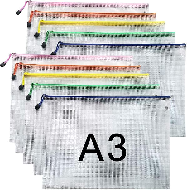 A3 Dokumentmapp Filer Zip-påsar Plastplånböcker Mapp (a3-10st)