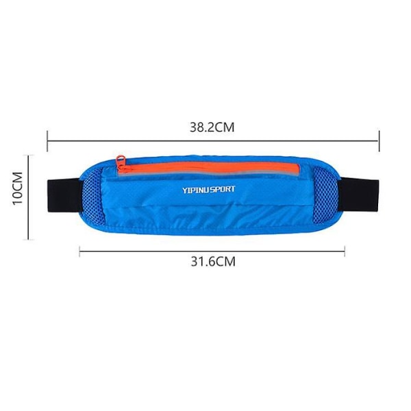 Lättjusterbar Midjeväska med Elastiskt Bälte för Iphone, Samsung, Perfekt för Löpning, Träning, Unisex (blå)