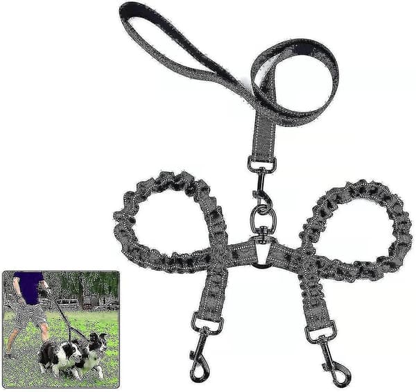 360° flokefritt dobbel hundekobbel for 2 hunder