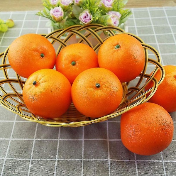 6 konstgjorda frukter falska apelsiner